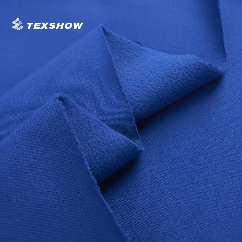 stain Resistant Softshell stretch bonded polar fleece fabric for Winter Jacket uniforms