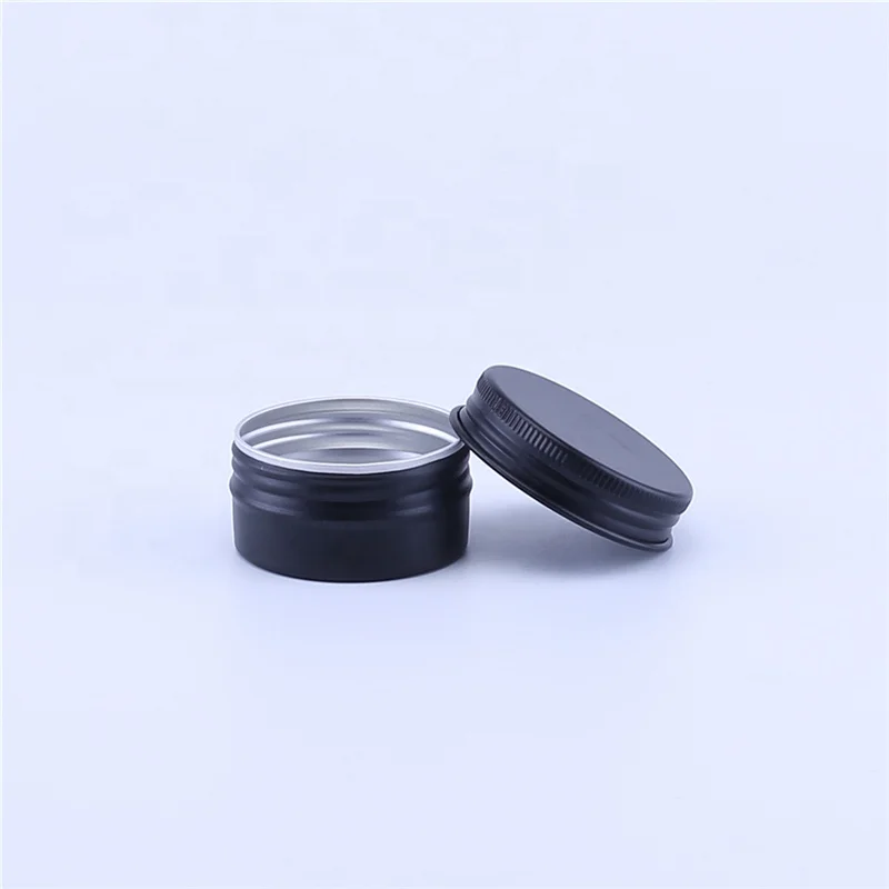 wholesale matte black 10g 15g 20g 30g 60g 100g cosmetic cream scent candles aluminum tin jars