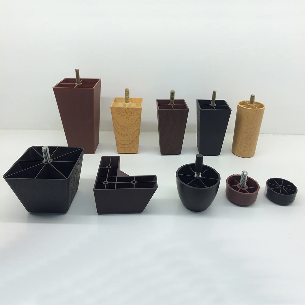 Sofa Legs Furniture Feet L Shaped Square Styles Plastic Plastic Parts Bubble Wrap Stacking 4 Leg Chairs Molded Plastic for Sofa