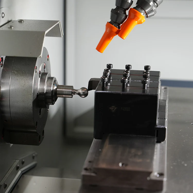 economical Gang tool type CNC lathe for O.D turning, drilling, tapping, boring, threading, slotting, parting off