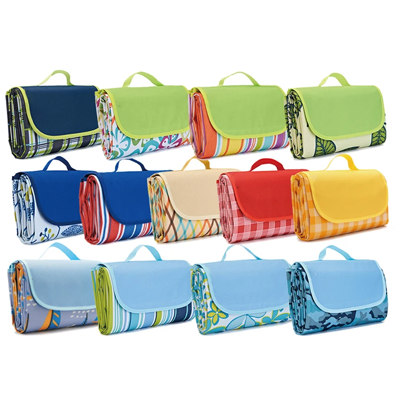 Extra Large Custom Logo Foldable Camping Picnic Mat Waterproof Sand Proof Beach Blanket Mats for Outdoor Ground Sheet