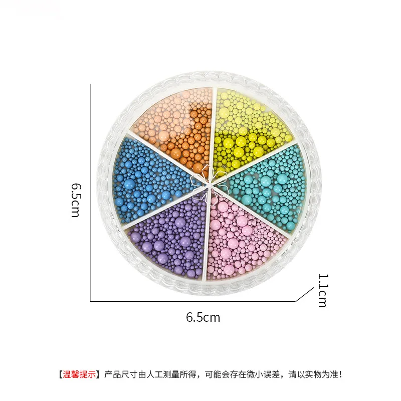 Candy Colors Nail Art Beads Macaron Caviar Beads 3D Steel Ball Decoration Mixed Size Metal Round Accessories for Nail Designs