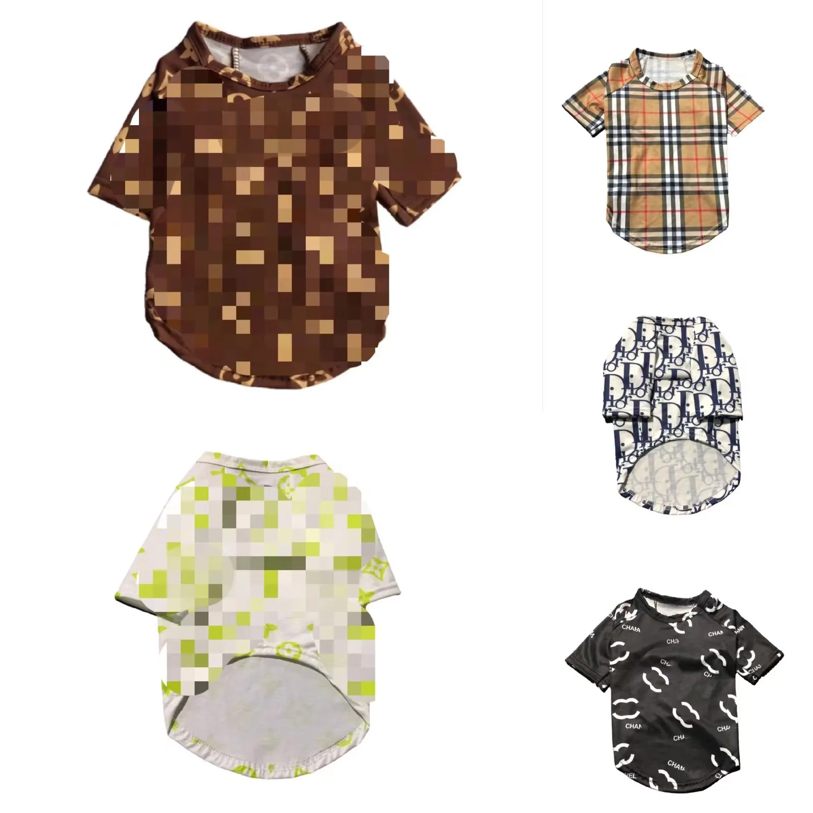 YOELLEN Wholesale hot selling luxury designer fashion cotton breathable soft outfits summer thin T shirt apparel dog pet clothes
