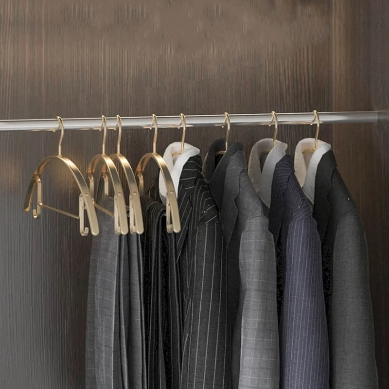 Custom High Quality Rose Gold Aluminium Alloy Metal Hooks Hangers For Clothes