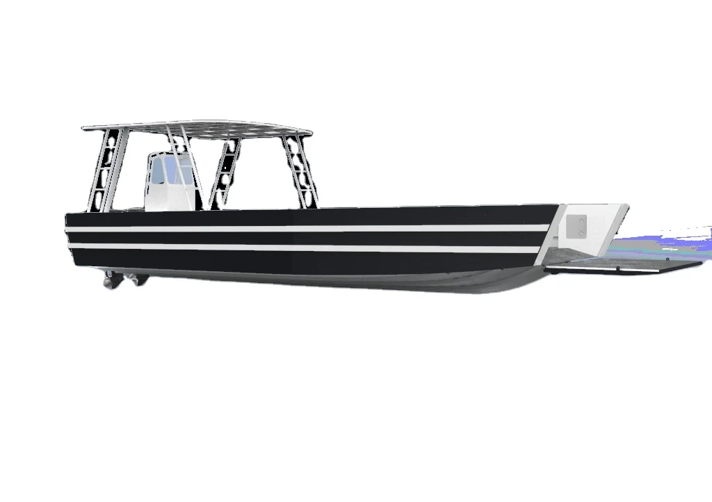 Gospel Aluminum Boat 11m 36ft Open Sea 7 Tons Cargo Boat V Bottom Aluminum Landing Craft  for Sale