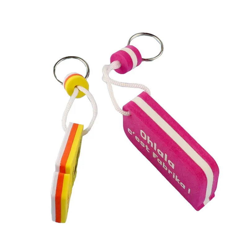 cheap promotional  round shape floating foam eva keychain keyring