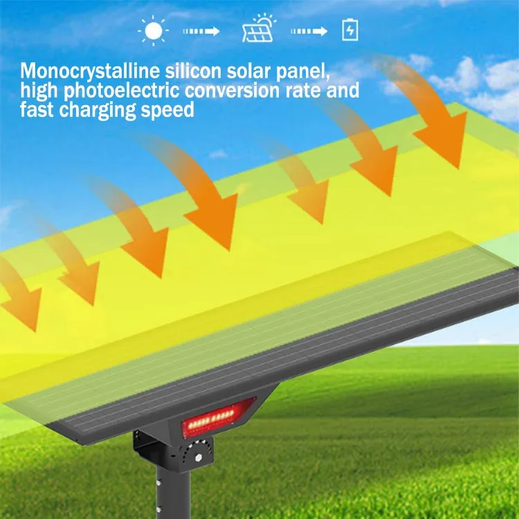 MIC Aluminum Smart Lighting System 36V solar panel Integrated Solar Street Lights With Cctv Camera