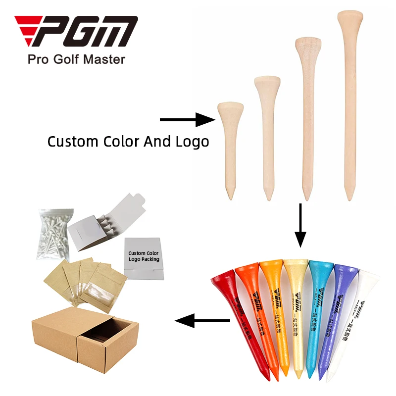 PGM QT015 изготовленным на заказ логосом футболка гольф-оптовая продажа деревянные колышки для гольфа