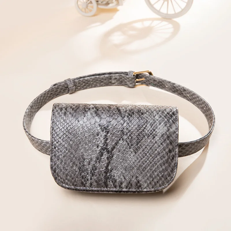 Fashion Crocodile Pattern Square multifunctional Luxury PU leather Messenger Fanny Pack Purse Bum Bag