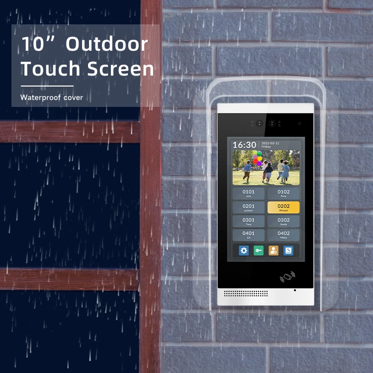 10-inch full touch screen IP video intercom system Tuya app remote wireless control HD camera two-way intercom for apartment