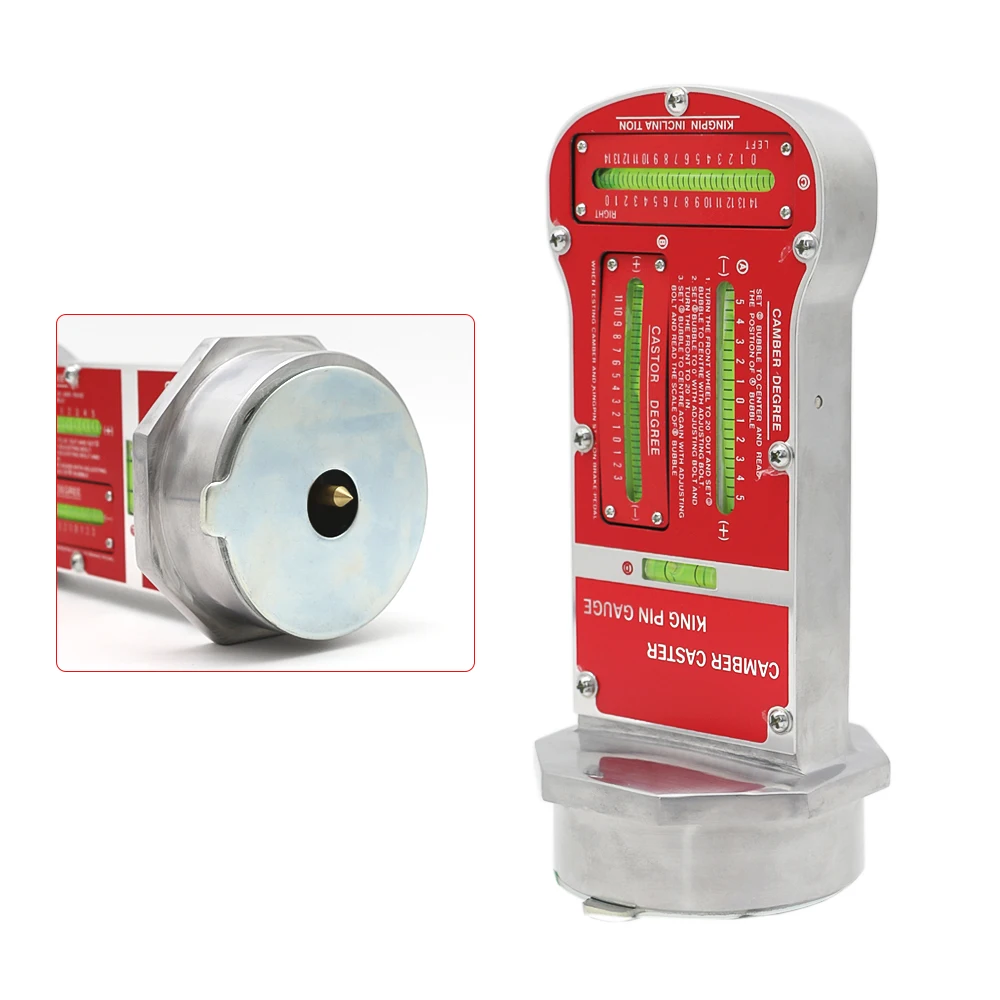 Automotive Front Wheel Camber Locator with Magnetic Camber, Caster and Main Pin Camber Gauge Precision Measurement