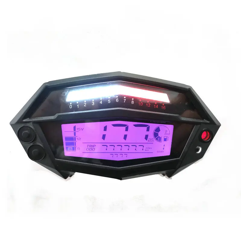 Motorcycle Digital Speedometer LCD meter with sensor For Kawasaki Z1000 Display tachometer