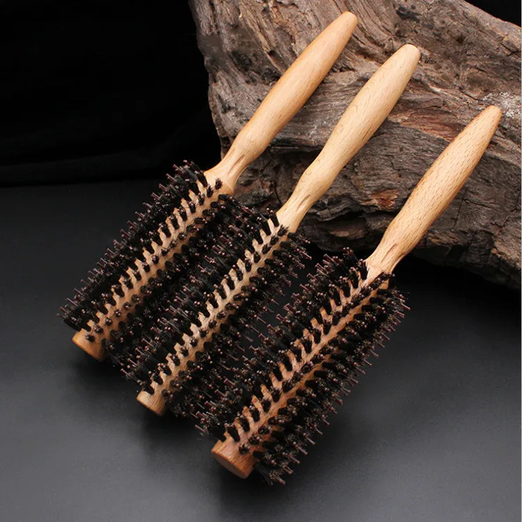 Wholesale price heat resistant roller comb with bristle for beauty hair design comb