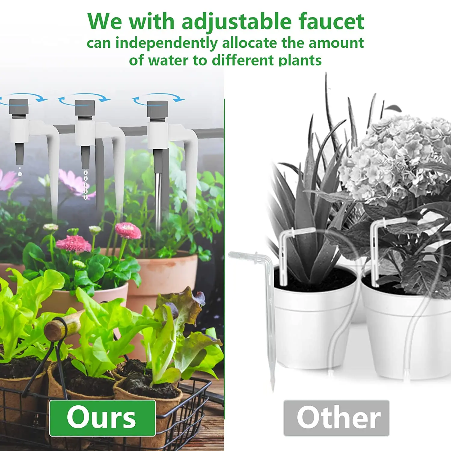 6m Adjustable Small Plastic Automatic Watering Irrigation Accessories for Plant Flower Greenhouse Garden Automatic Drip Device