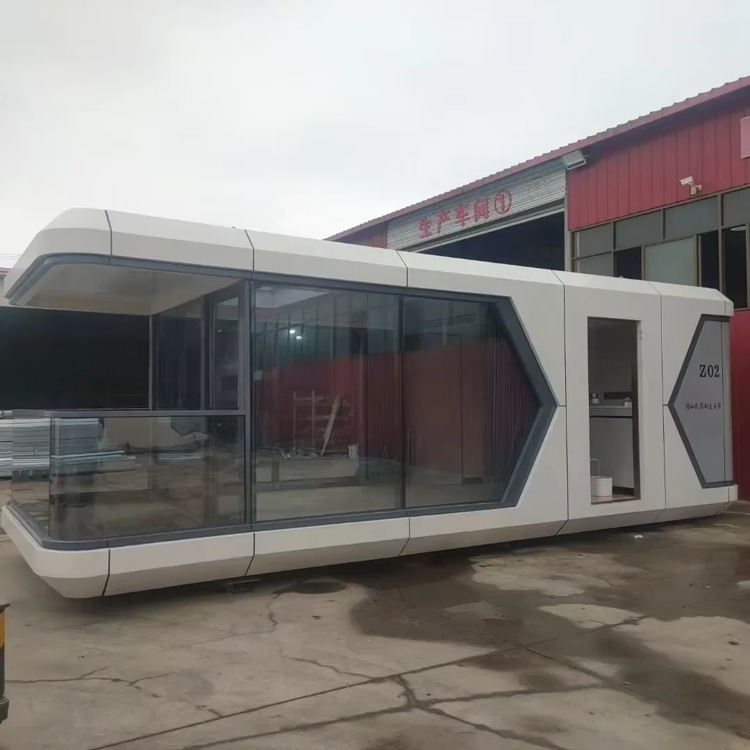 Space capsule holiday cottage star roof house luxury modern prefab homes camp sleeping pod cabin with bedroom