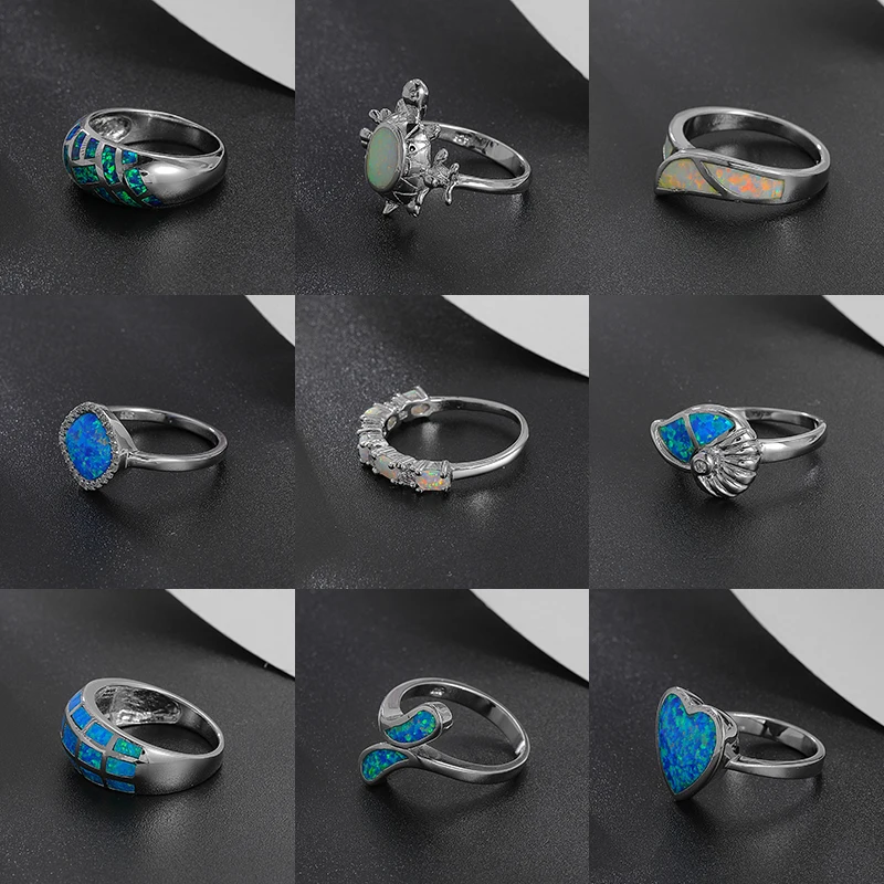 XYOP Let The Years Go By Only Willing To Lock Your Hand Opal Ring Get Married