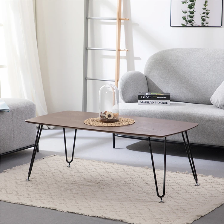 Mesa De Centro Para Sala Living Room Furniture Modern White Three Legs Wood Round MDF Top Side Coffee Table