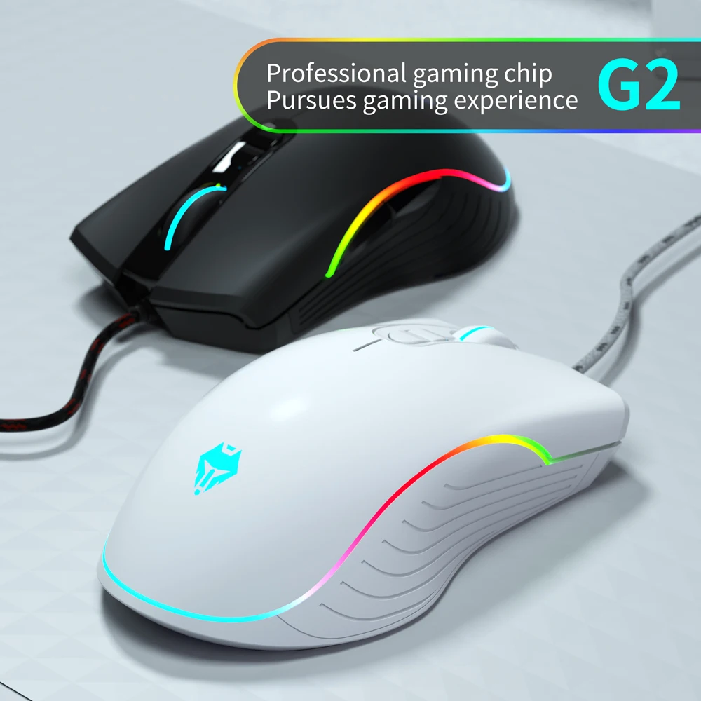  Проводная игровая мышь RGB подсветкой эргономичная программируемые до 7200 точек/дюйм для ПК с ОС Windows