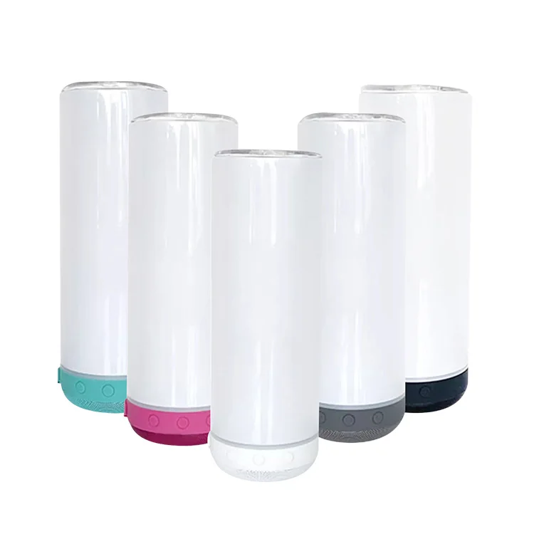 AilinGalaxy USA China Warehouse 20oz Stainless Steel Straight Smart Wireless Sublimation Blanks Speaker Tumbler With blue tooth
