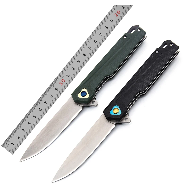 Free Sample Wholesale Top Quality D2 Steel Folding Knife G10 Handle Multi Tactical Camping Survival Pocket Knife Hunting Knives