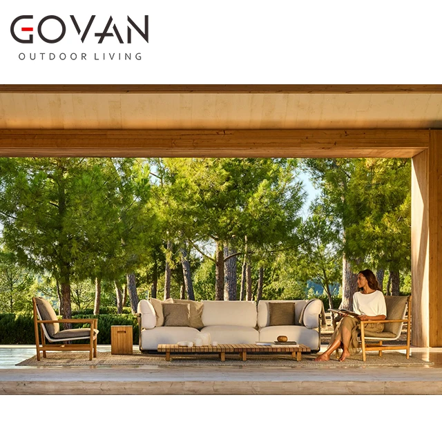 Modern Style Latest Design Outdoor Furniture Garden Set Hotel Leisure Solid Teak Wood Lounge Chair