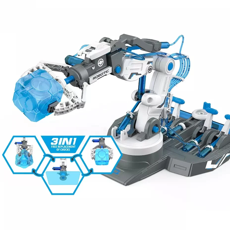 Kid Educational Diy Self-assembled 3 in 1 Multi Functional Powered by Water Fluid Power Robot for Toys