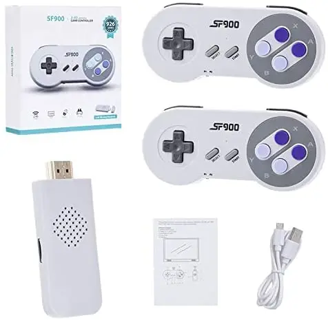 SF900 HD Video Game Console Stick 926 Games In One SFC Retro 2.4G with Two Wireless Handles