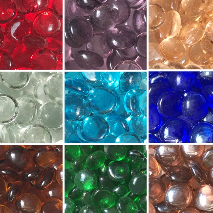 High Quality Low Price Round Decorative Glass Gems Reflective Fire Glass Beads