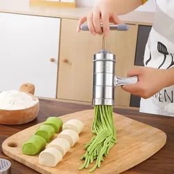 Noodles Maker Machine Portable Manual Operated Stainless Steel Sturdy Homemade Pasta Maker For Fresh Fettuccine