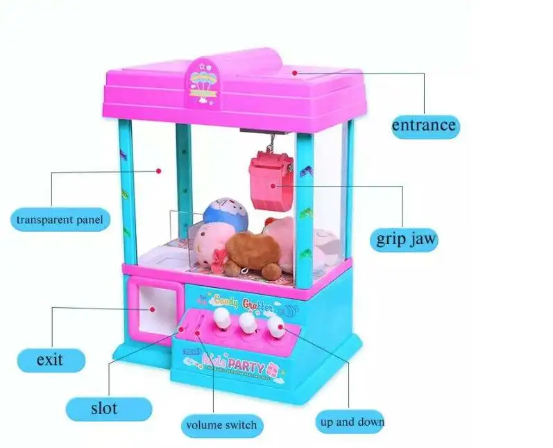 Mini Electronic Candy Grabber toy with music new style candy household grabber candy catcher arresting mini claw machine