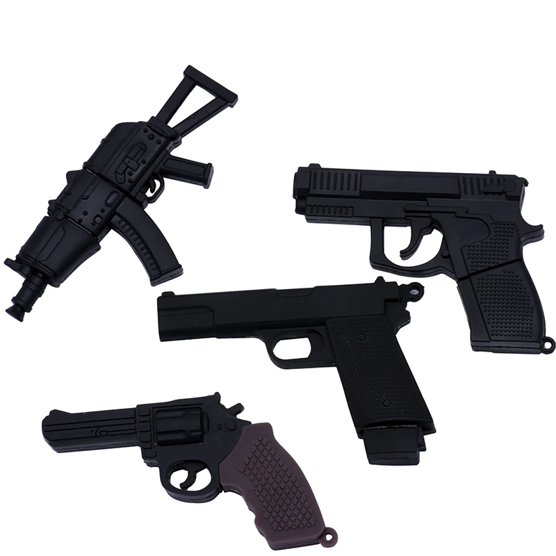 Customized PVC 3d Toy Gun shape usb flash drive 4GB 8GB USB 3.0 weapon AK47 shaped pendrive Cle Usb FlashDisk