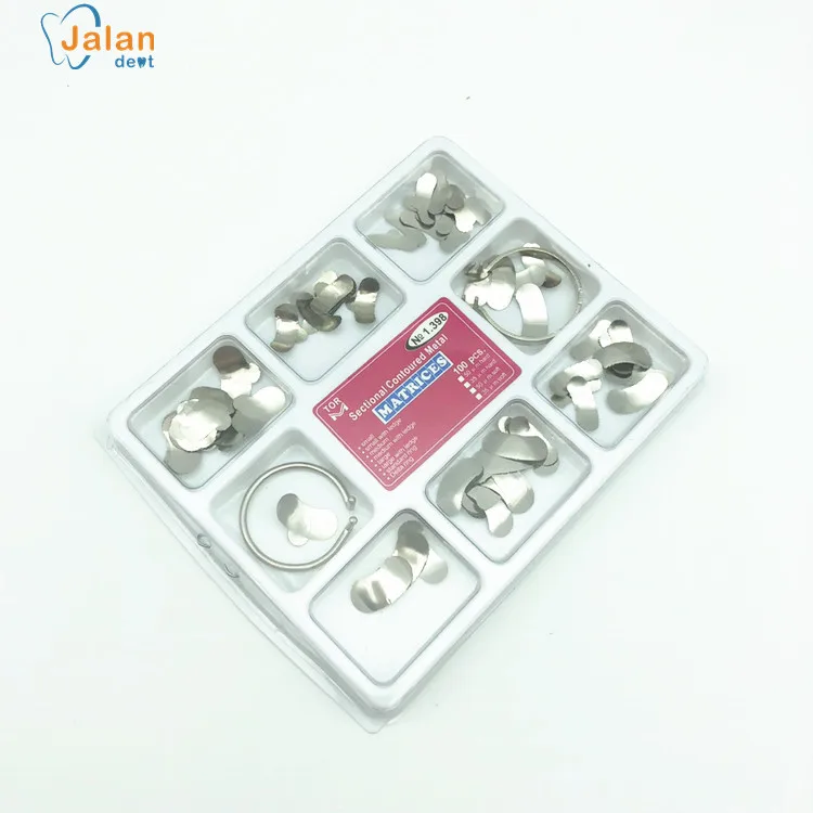 New Arrival Dental Matrix Bands Kit Dental Sectional Contoured Metal Matrices