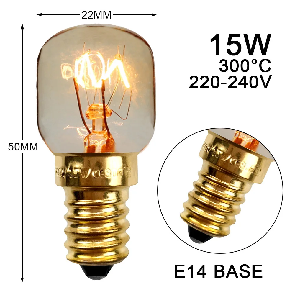 T22 T25 AC120V AC230V 15w 25w 2700K E14 лампа для микроволновой печи