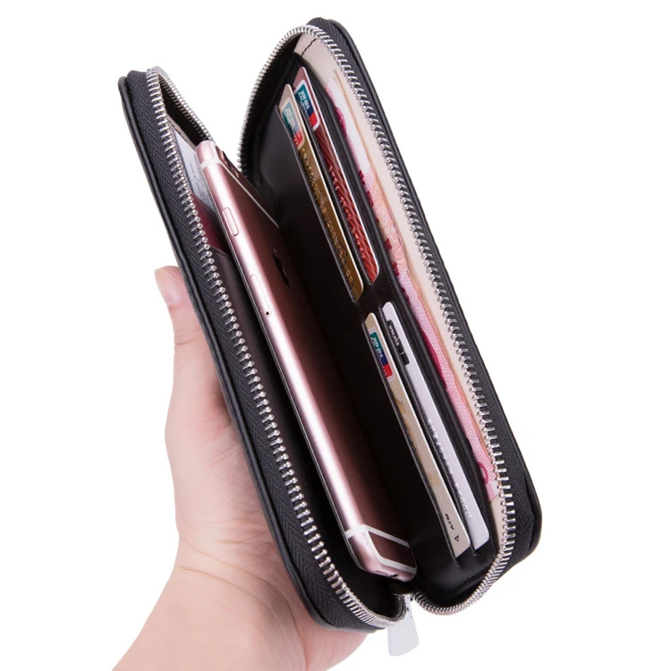 Wholesale custom luxury RFID Blocking Passport Holders Leather Travel Wallet Organizer Passport Bag with phone package