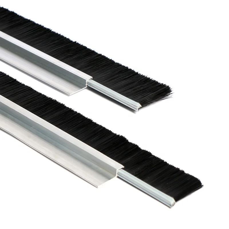 High Quality China 0.5mm Black Nylon PA6 Bristle Strip Brush For Dust Proof