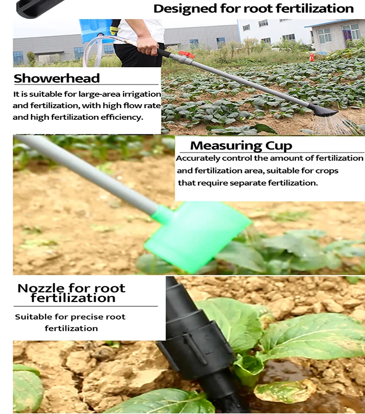 Backpack granular fertilizer applicator spreader