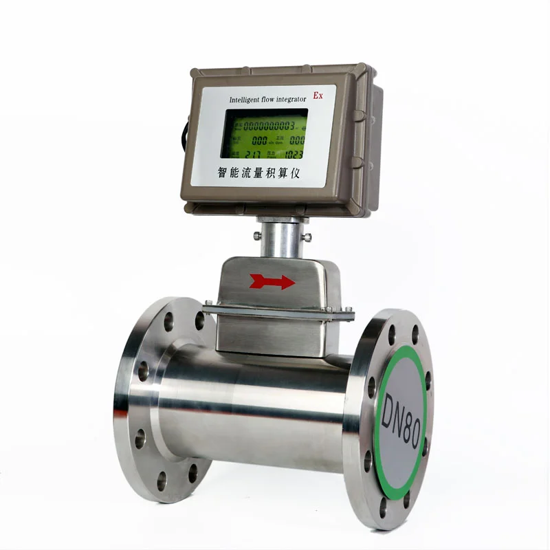 Accuracy 1.0%R  Measures Natural Gas Air Co2  Nitrogen Natural Gas Flowmeter Gas Turbine Flowmeter