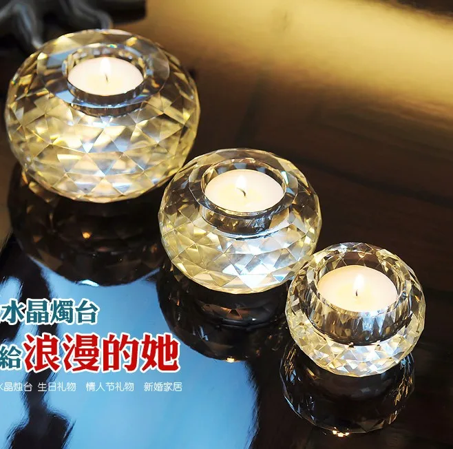 Хрустальный стеклянный подсвечник, подсвечник для ужина при свечах, украшение