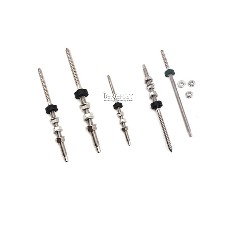 Solar brackets Hanging bolt M10 screw with EPDM and fuse nuts for wooden beads A2 stainless steel solar photovoltaic