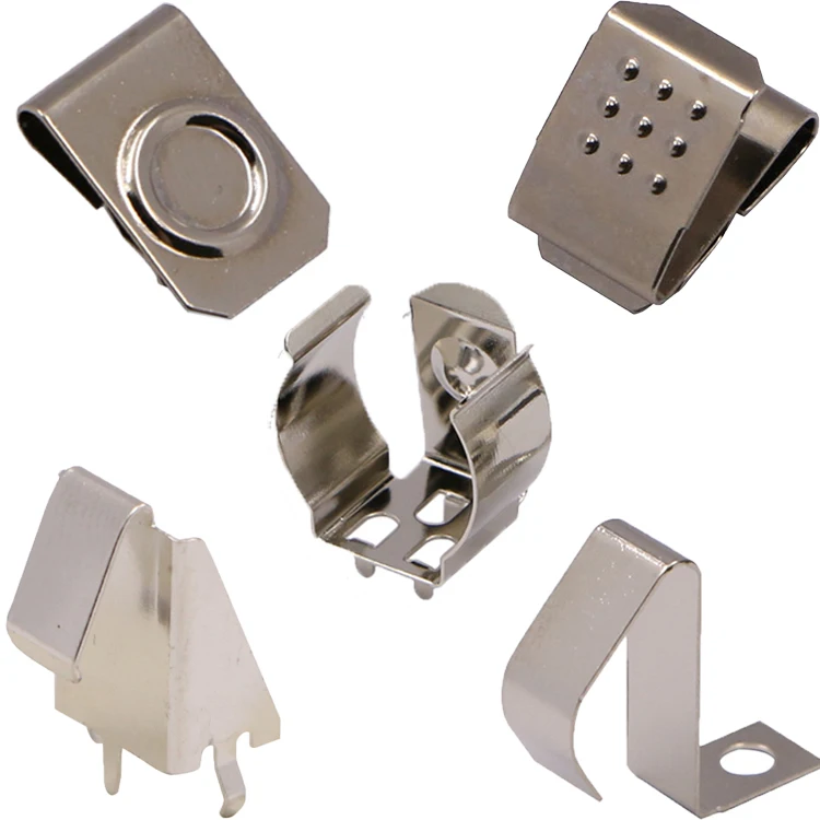 Custom Nickel Plated Metal Touch Spring Metal D Battery Clip SMT SMD D, , 32650, LR20 Battery Holder Contact