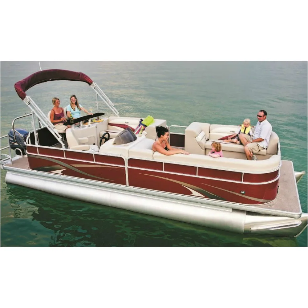 19 Feet Luxury Aluminium Pontoon Boat Fishing With Trailer