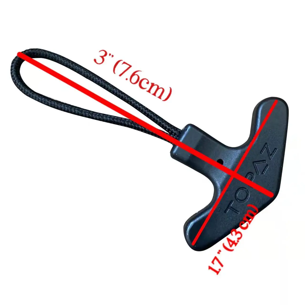 TOPAZ Large Size Zipper Pull Zip Puller for Hands with Work Gloves Heavy Duty Durable TPU Tab for Bags, Outdoor Gear