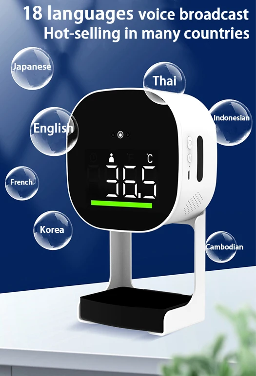 2022 New Design Temperature Instruments Measurements Automatic Multifunction Check Device Liquid Auto Soap Dispenser