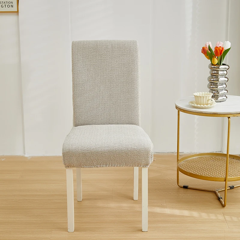 Chenille stretch seat covers for sofa chairs french dining chair removable chair seat covers dinning room