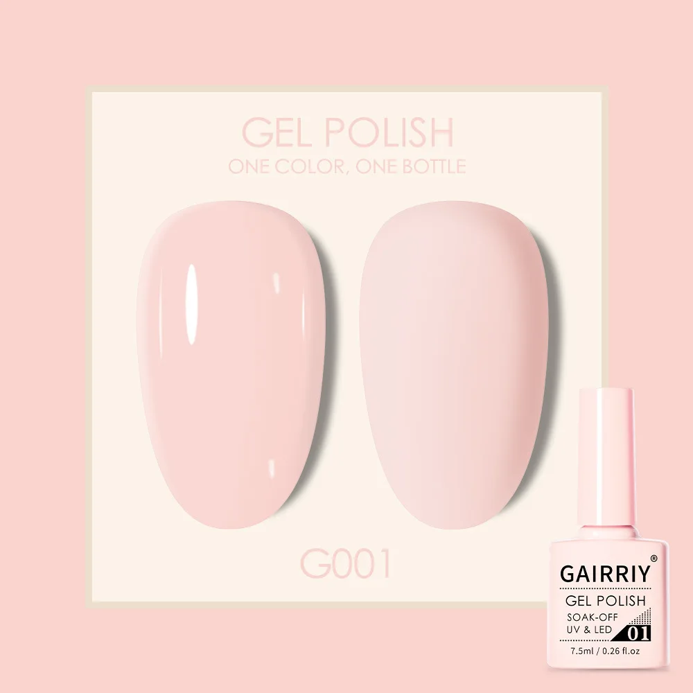 GAIRRIY Private Brand UV LED Nail Gel Polish 7.5ml One Bottle One Color 80 Color Model Salon Art Extension Wholesale Custom Logo