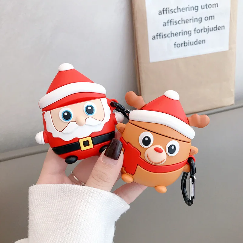 2021 new Christmas special air pod protective case quality Santa Claus silicone headphone case