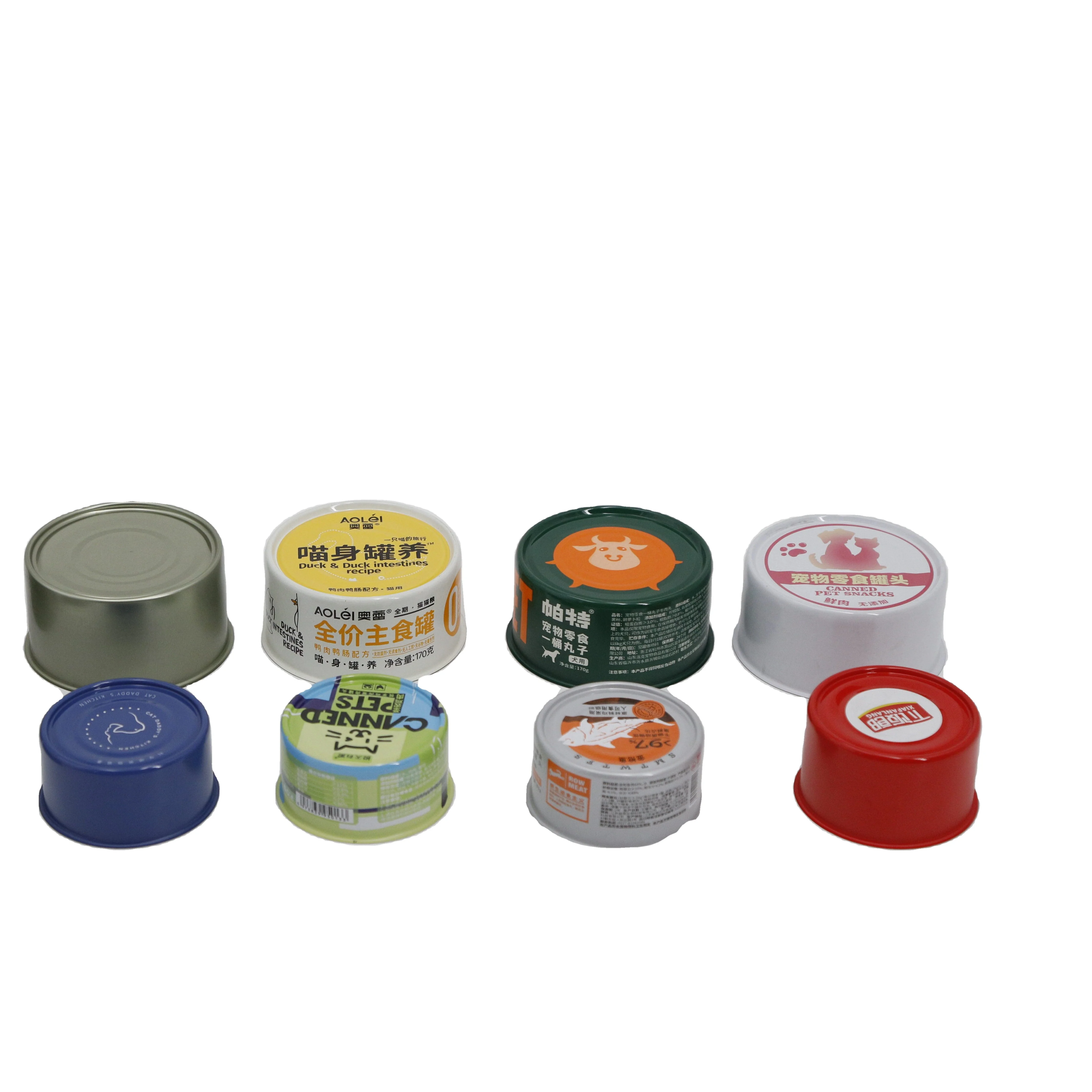 85g 95g 175g Metal Tin Cans Packaging Empty Tuna Cans With EOE Lids For Fish Meat Wet Pet Food Canning