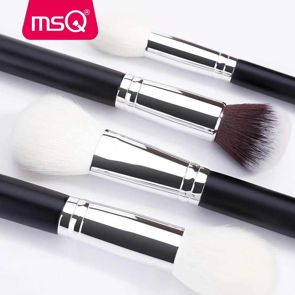 MSQ 15 шт. классическая черная ручка набор кистей для макияжа ваш собственный бренд оптовая продажа кистей для макияжа с сумкой