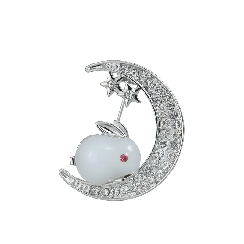 The moon and the Jade Rabbit brooch pin for hijab saree brooches for women free shipping wholesale brooches