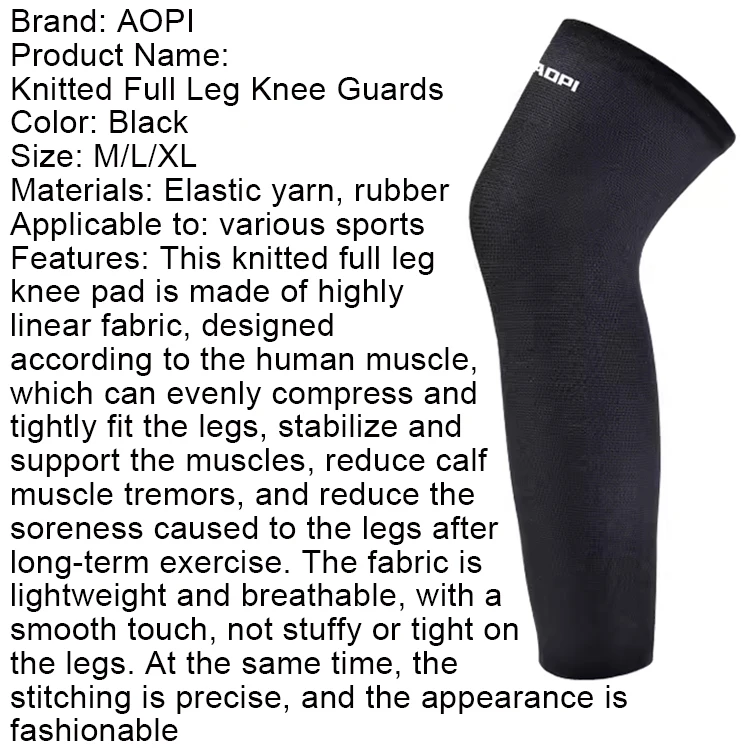 sports protect basketball long leg sleeves knee brace support knee pad knitted full leg knee pads